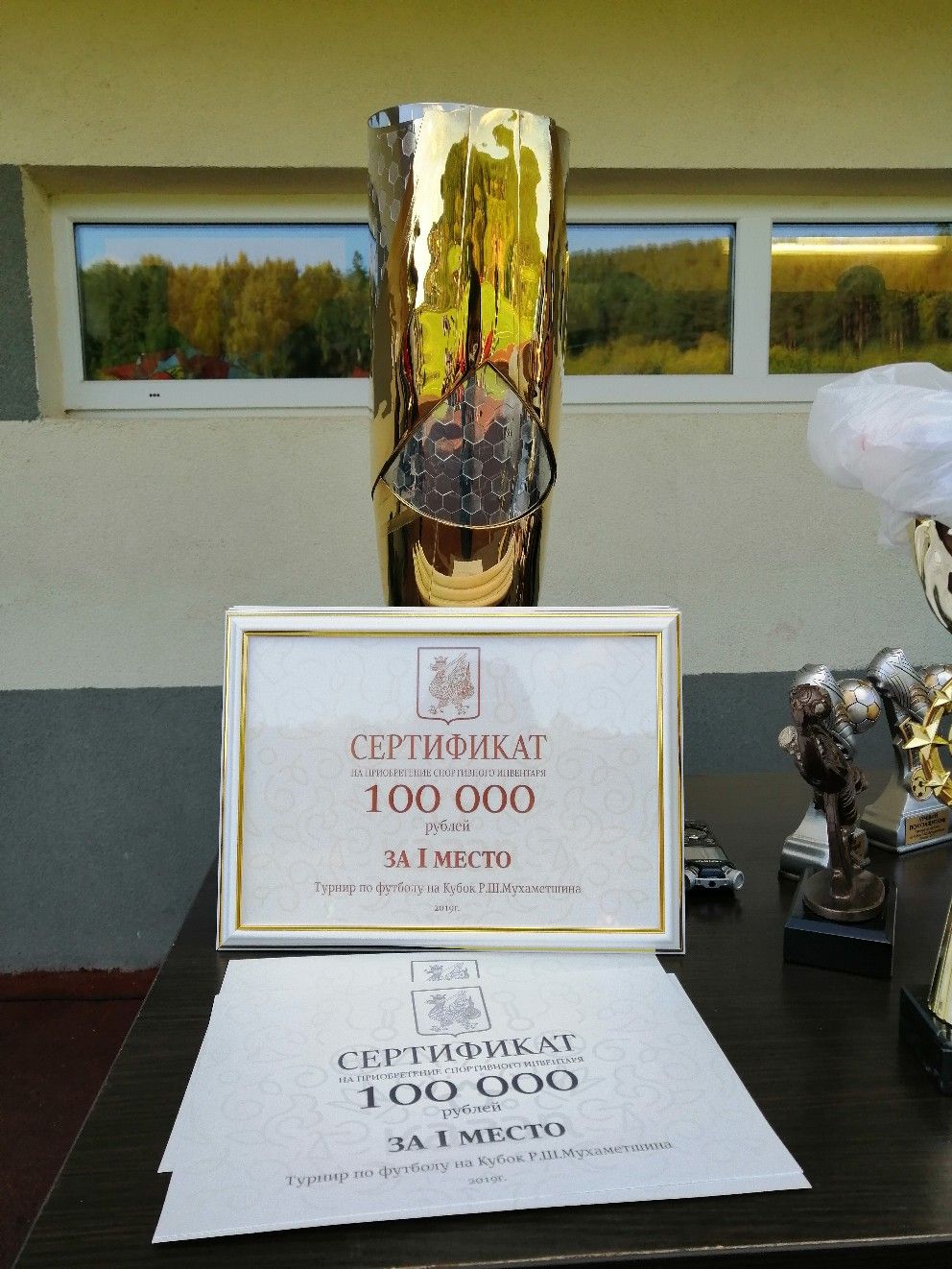 Кукморская команда "Степана Разина" завоевала главный трофей турнира по футболу на "Кубок Мухметшина"