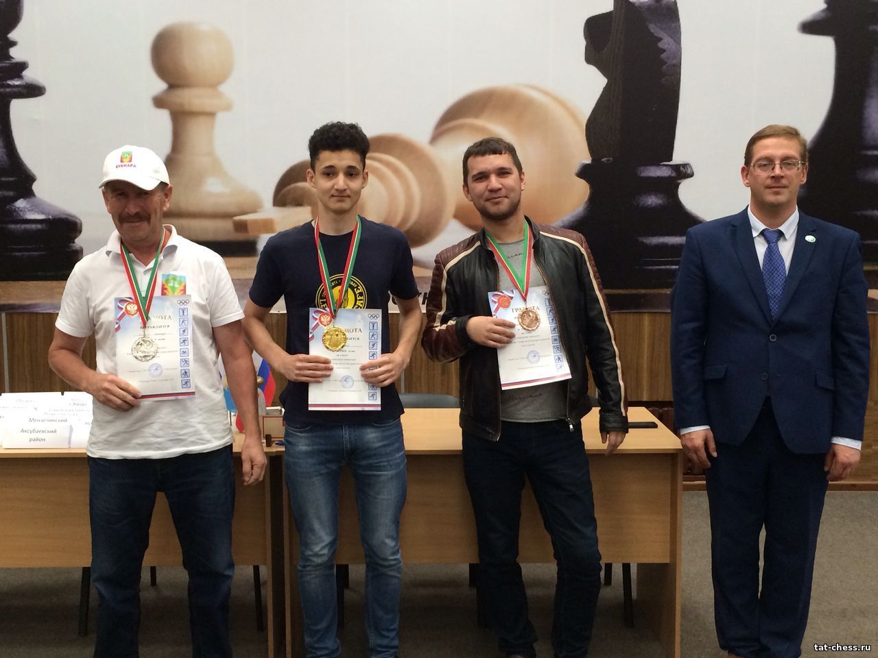 Сборная Кукморского района завоевала Кубок на чемпионатах Татарстана по быстрым шахматам