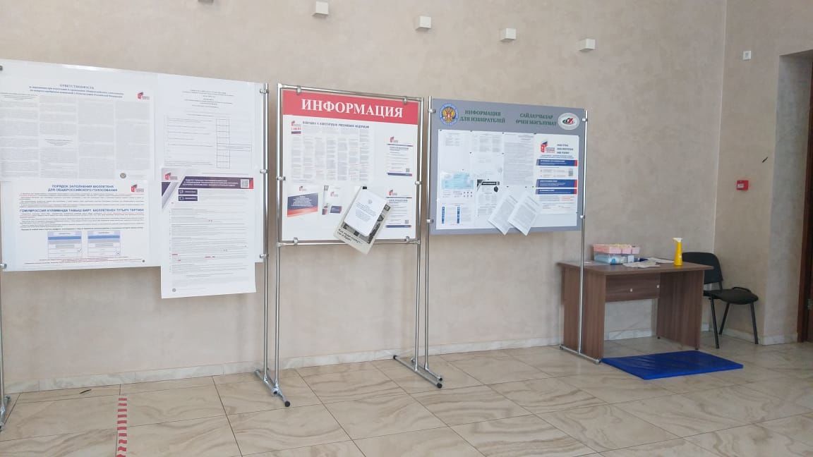 В Кукморе процесс голосования по поправкам в Конституцию РФ проходит организованно