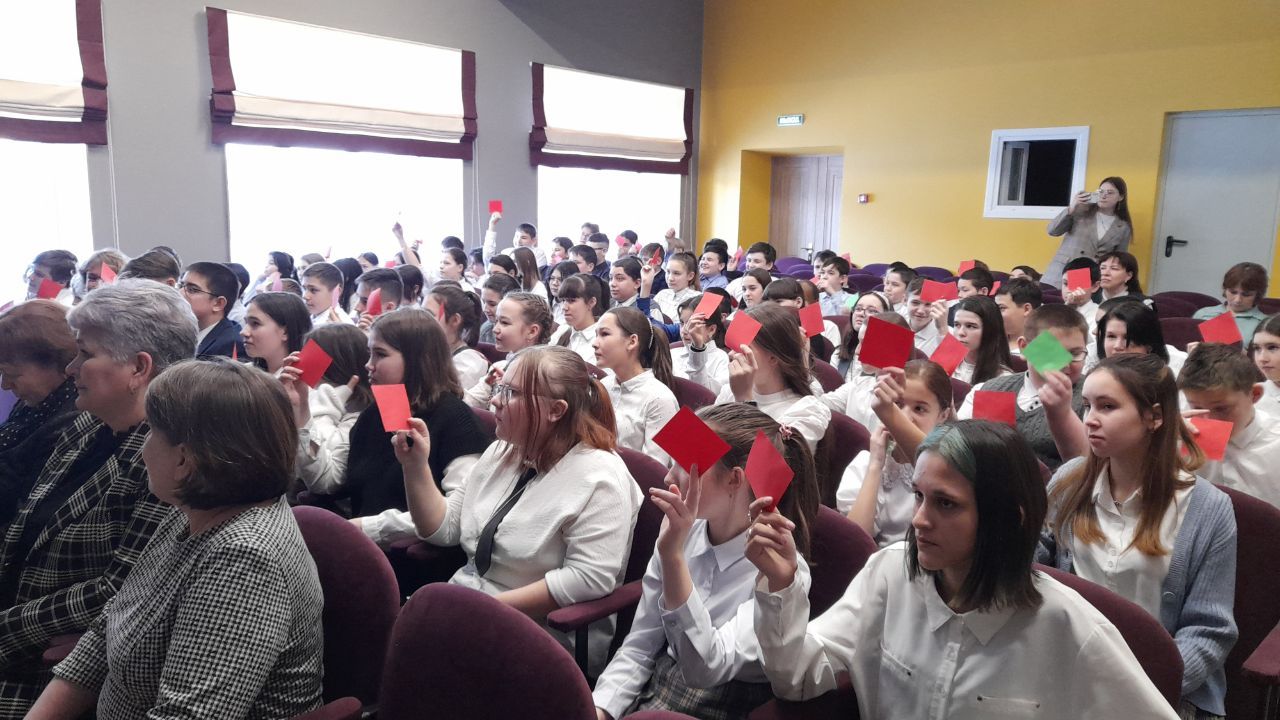 Римма Ратникова посетила парламентский урок в Кукморской школе №3