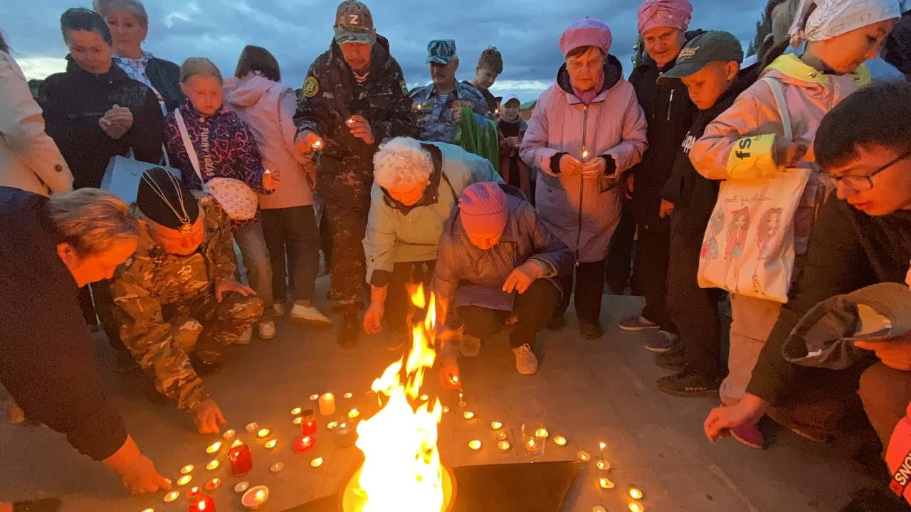 Кукморяне зажгли свечи в память о Великой Отечественной войне