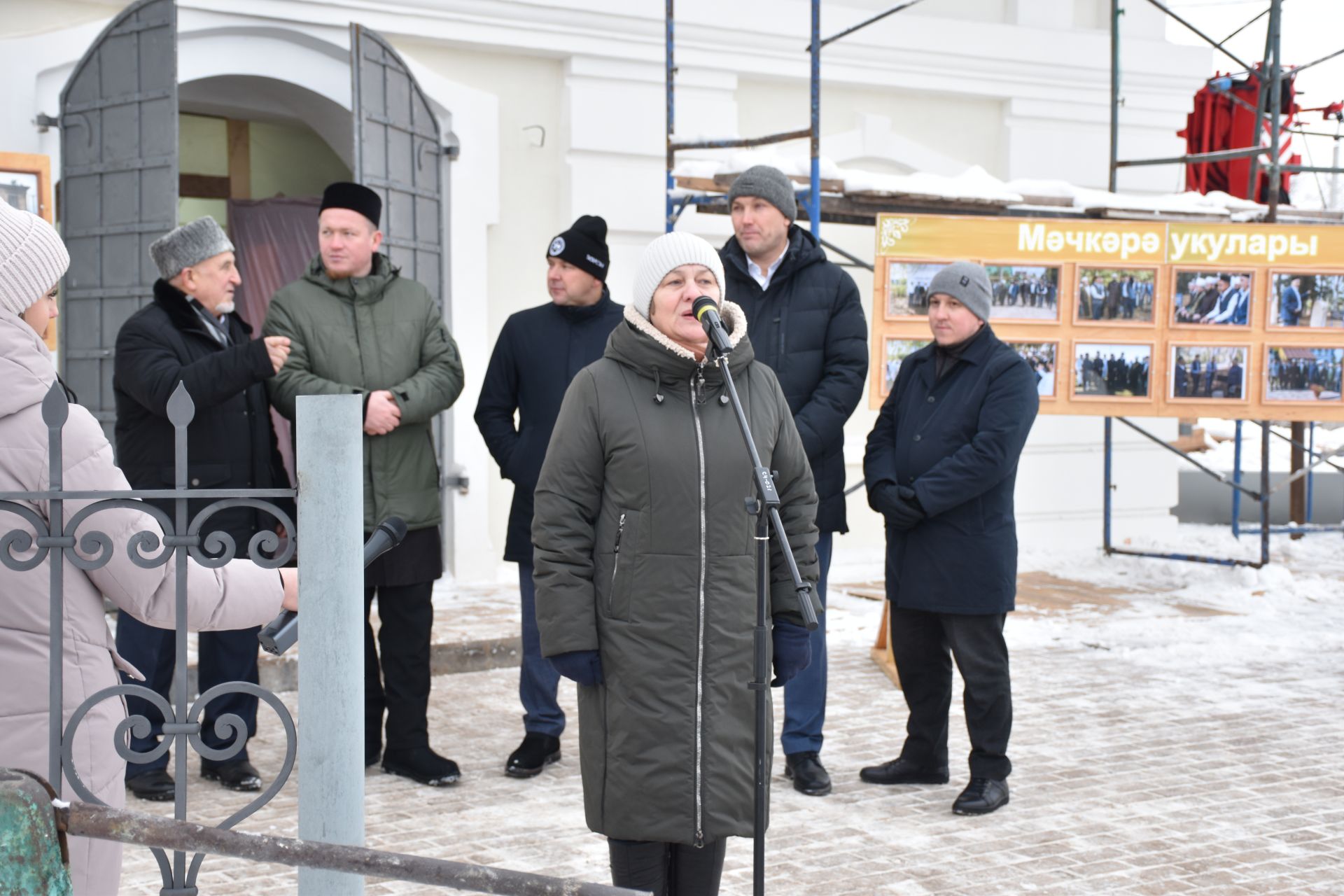 Мәчкәрә авылында реставрация эшләре алып барылучы күпьеллык тарихы булган беренче Җәмигъ мәчетенә ярымай куелды