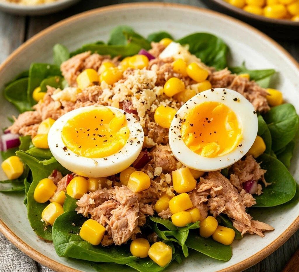 Предлагаем рецепт салата с тунцом и кукурузой