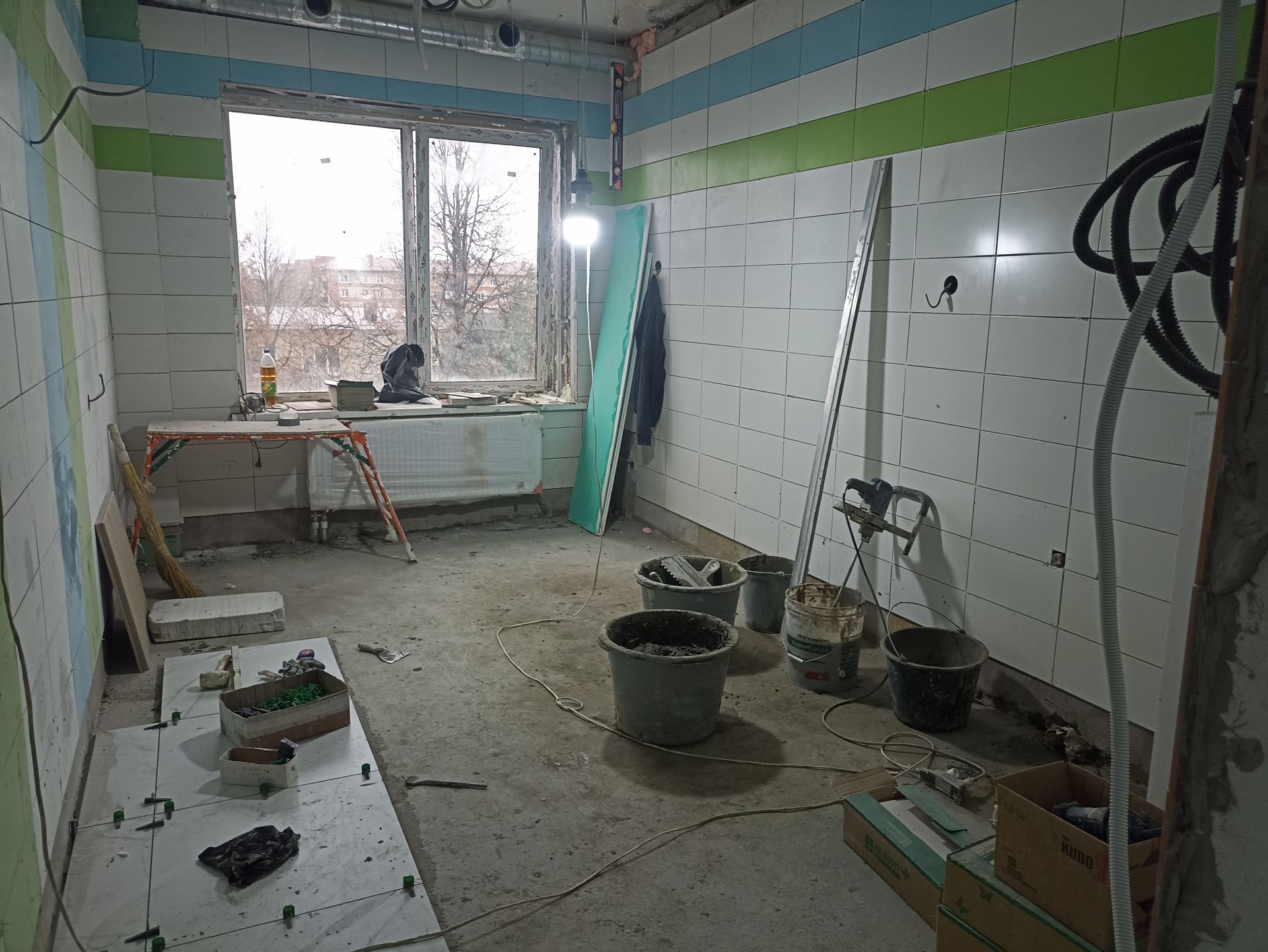 В Кукморской ЦРБ идет ремонт кардиологии и терапии