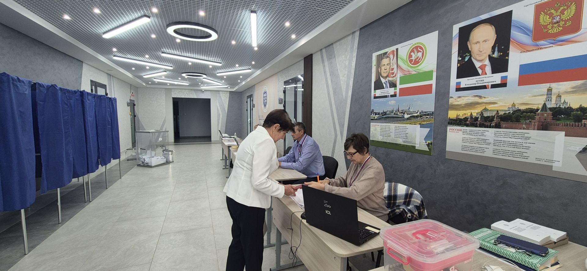Кукмараның 1664нче номерлы сайлау участогында тавыш бирү актив рәвештә бара