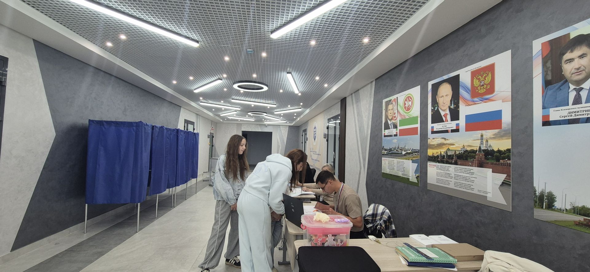 Кукмараның 1664нче номерлы сайлау участогында тавыш бирү актив рәвештә бара