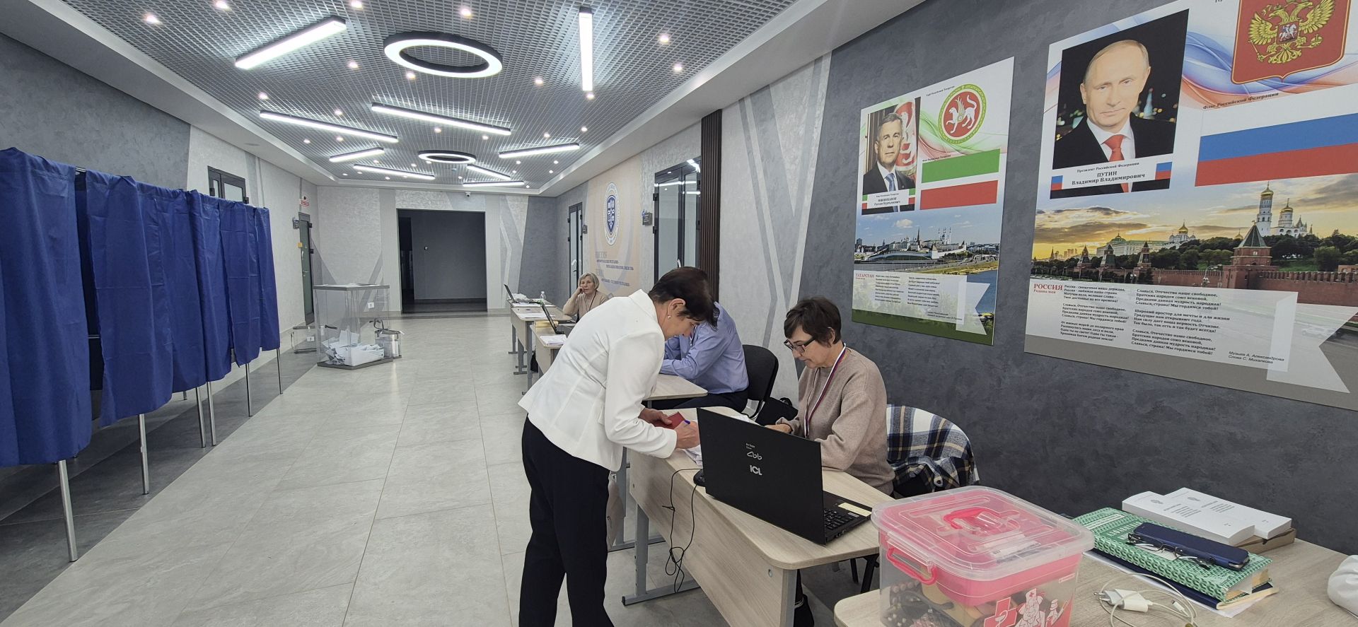 Кукмараның 1664нче номерлы сайлау участогында тавыш бирү актив рәвештә бара