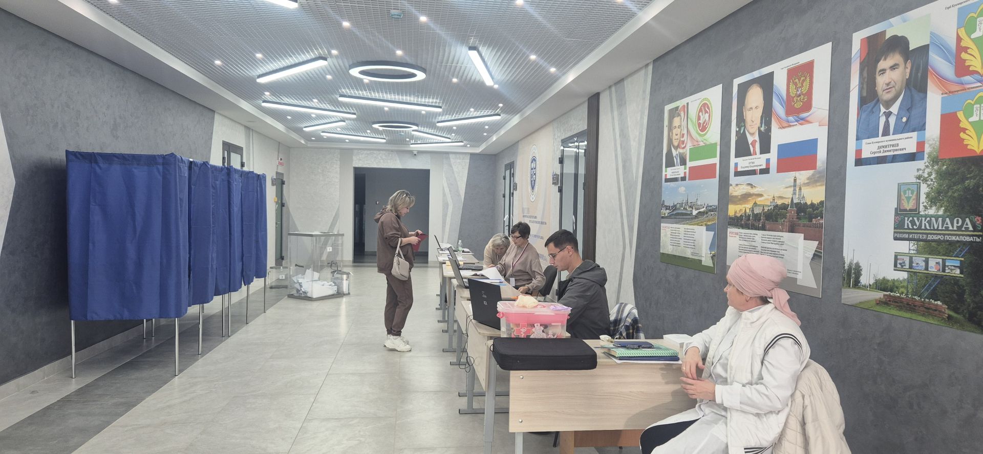 Кукмараның 1664нче номерлы сайлау участогында тавыш бирү актив рәвештә бара