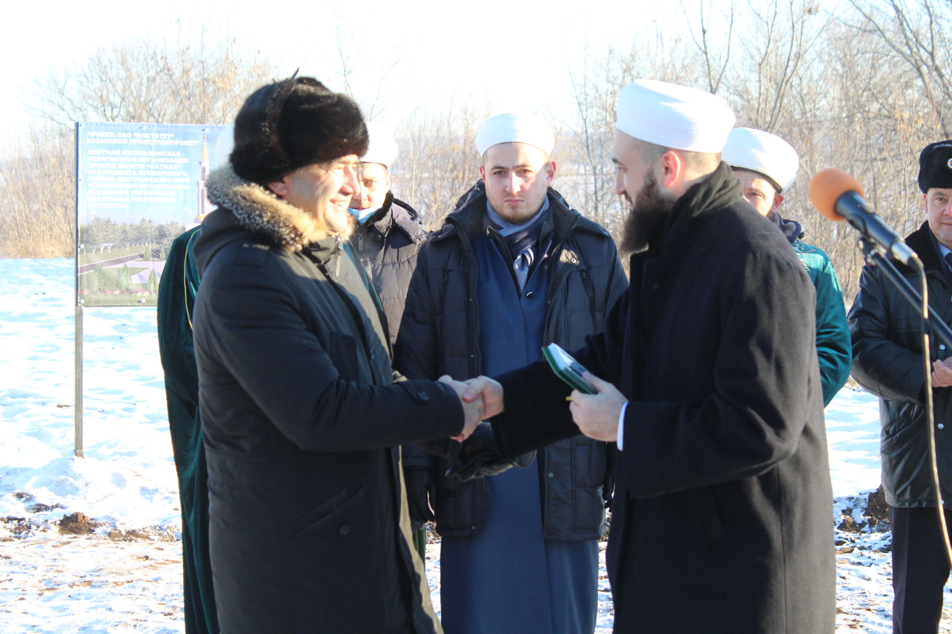 В Кукморском районе установили памятный камень на месте будущей мечети «Фатиха»