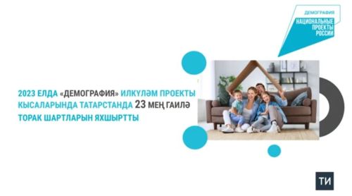 2023 елда Татарстанда 23 меңнән артык гаилә ана капиталын торак шарттарын яхшыртуга тоткан