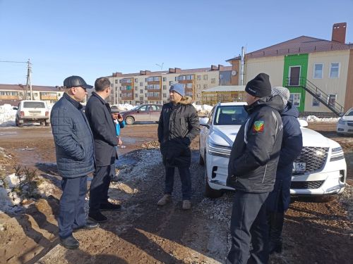 Район башлыгы Сергей Димитриев төзелеш эшләренең барышы белән танышты