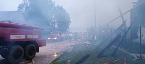 Кукмара районында ике хуҗалык янган, 7 баш терлек һәлак булган