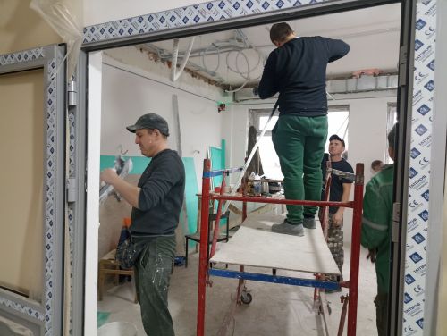 Кукмара район үзәк дәваханәсенең кардиология һәм терапия бүлекләрендә ремонт бара