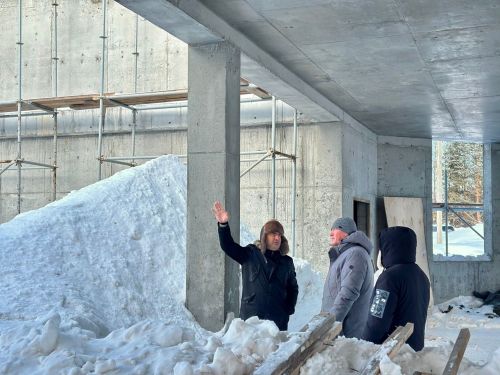 Глава Кукморского района осмотрел стройплощадку мечети «Фатиха»