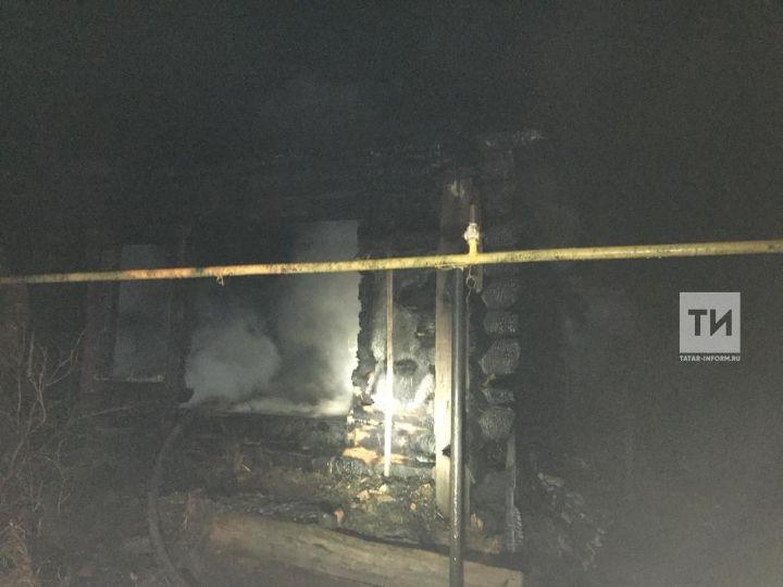 Трагедия в Татарстане: мужчина и женщина сгорели вместе с домом и баней (фото)