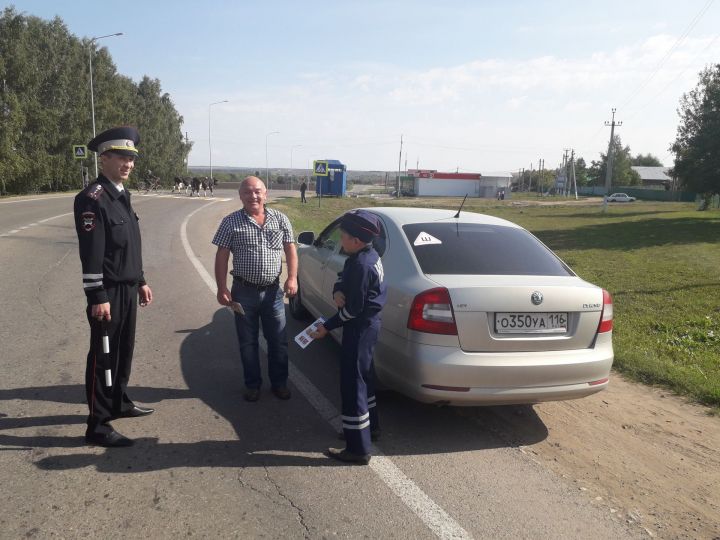 В Кукморе ЮИДовцы напомнили водителям о ПДД