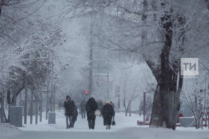 Снегопад с метелью и сильным ветром надвигается на Татарстан