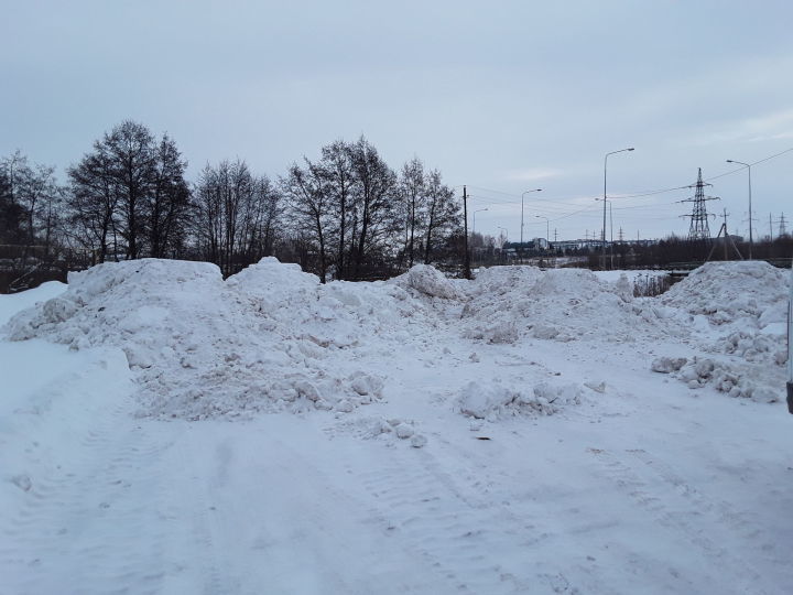 Экологи обнаружили свалку грязного снега в Татарстане