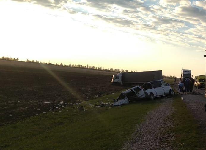 В Татарстане пять человек погибли при столкновении грузовика с микроавтобусом