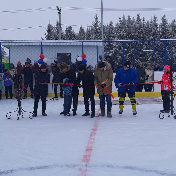 В деревне Старая Юмья открылась хоккейная коробка