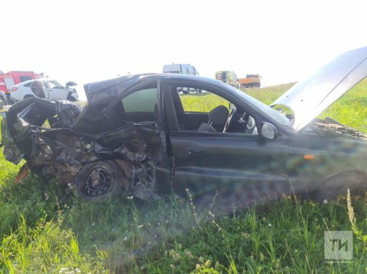 В Татарстане в лобовом столкновении двух легковушек погиб один из водителей