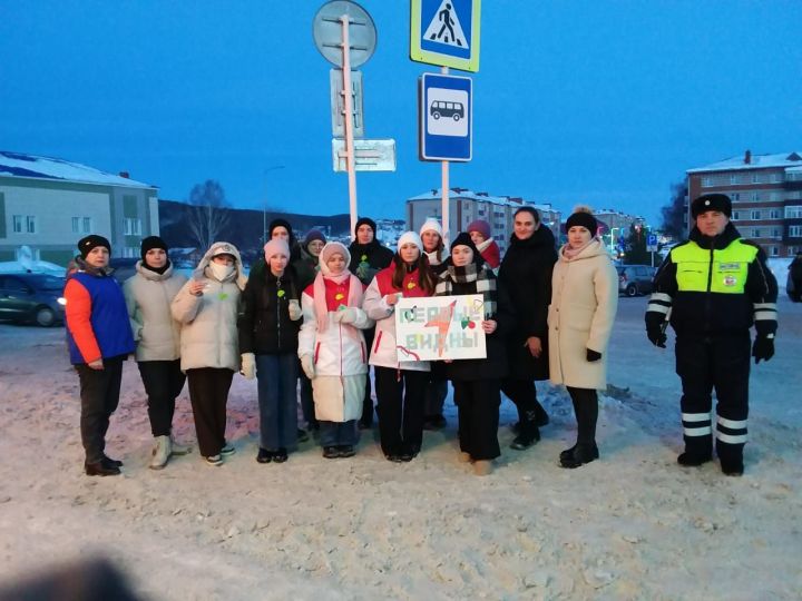 В Кукморе провели акцию «Стань заметней в темноте!»