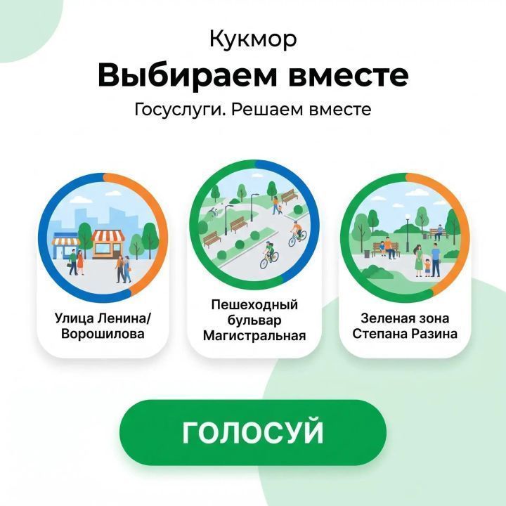 Жители Кукморского района могут выбрать объекты благоустройства в онлайн-голосовании