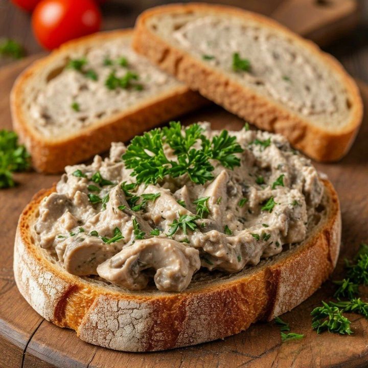 Домашний паштет из грибов и курицы