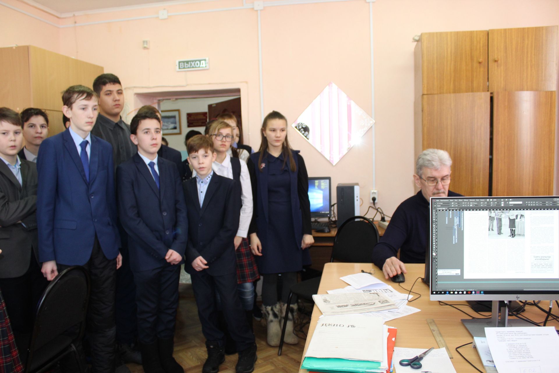 В Кукморской редакции побывали школьники