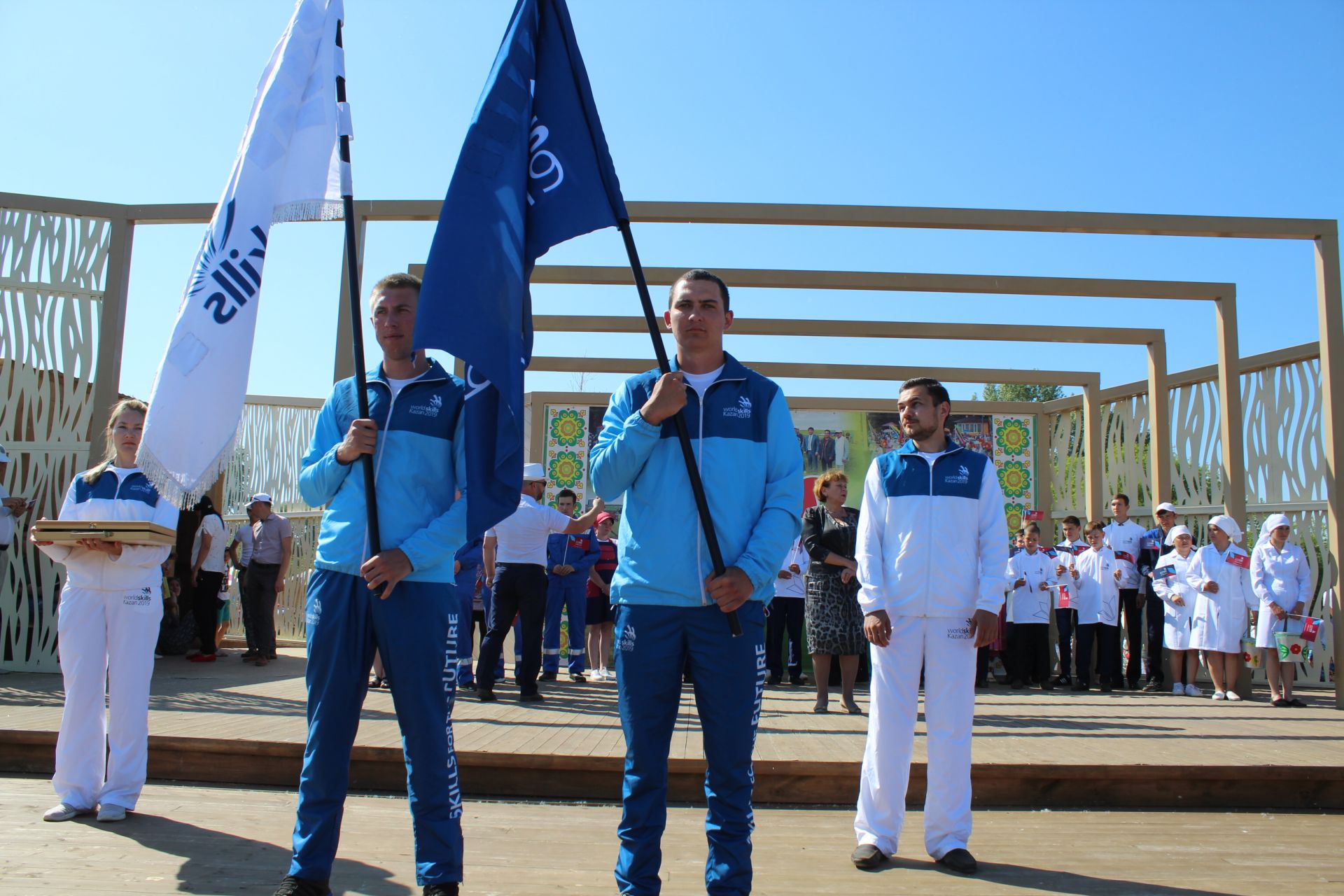Фото: Кукмор принял республиканскую эстафету флага мирового чемпионата WorldSkills Kazan-2019