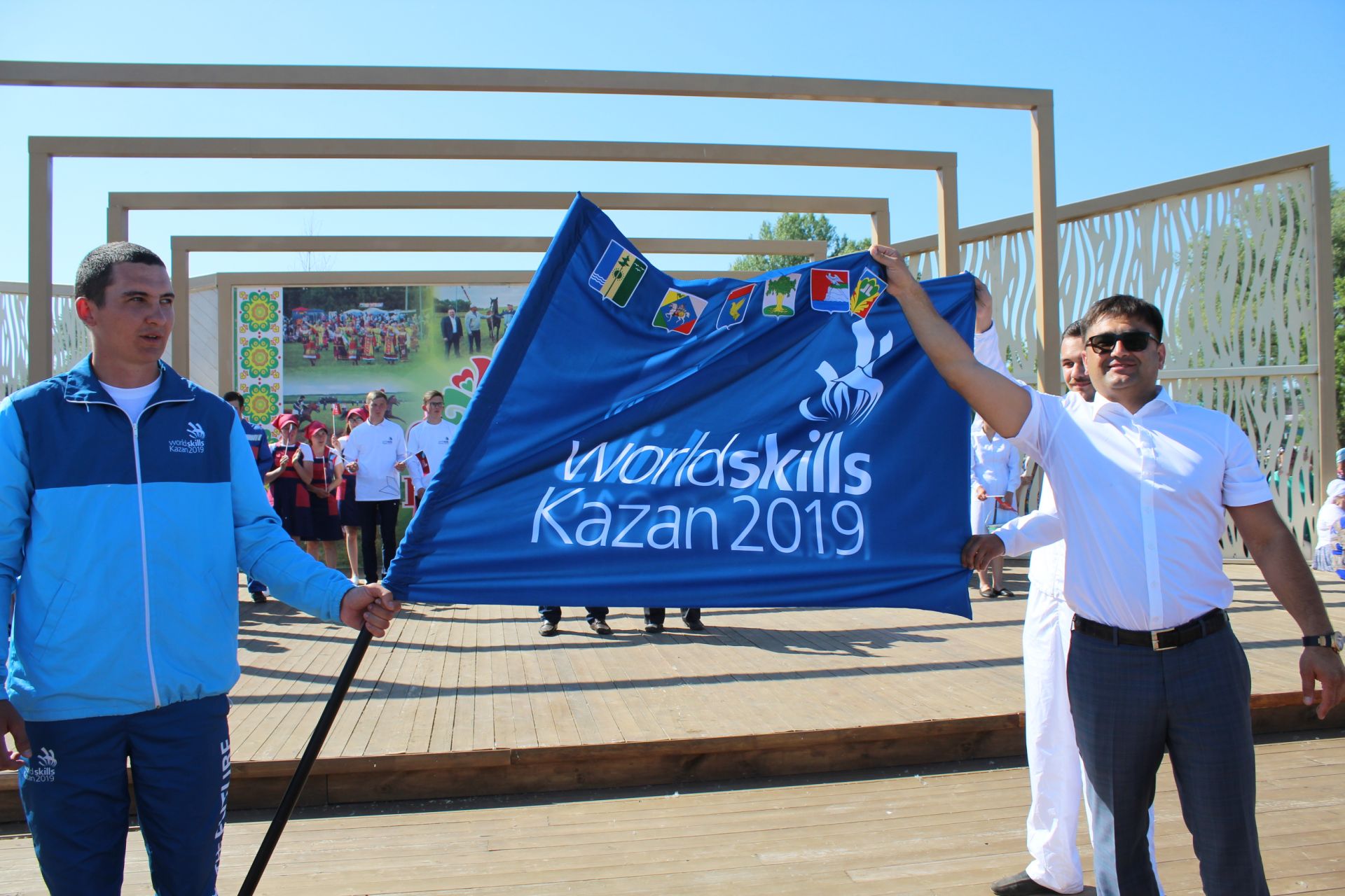 Фото: Кукмор принял республиканскую эстафету флага мирового чемпионата WorldSkills Kazan-2019