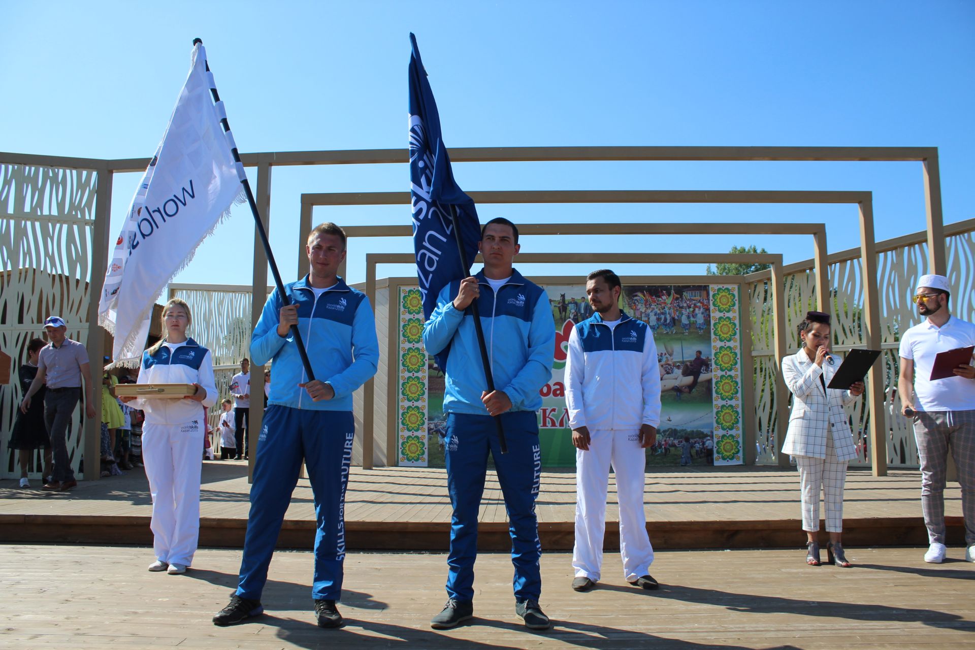 Фото: Кукмор принял республиканскую эстафету флага мирового чемпионата WorldSkills Kazan-2019