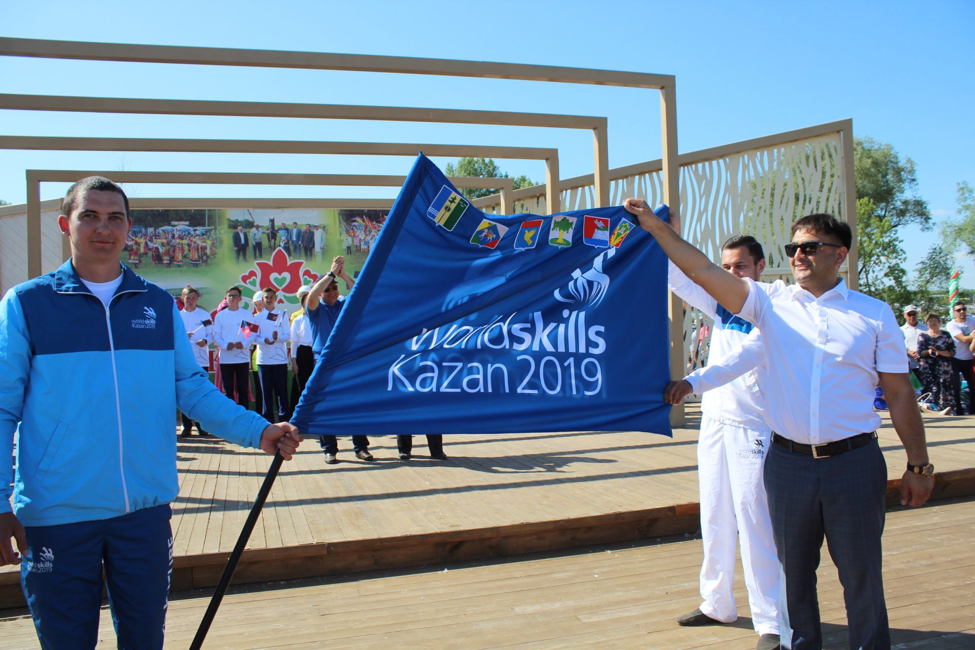 Фото: Кукмор принял республиканскую эстафету флага мирового чемпионата WorldSkills Kazan-2019