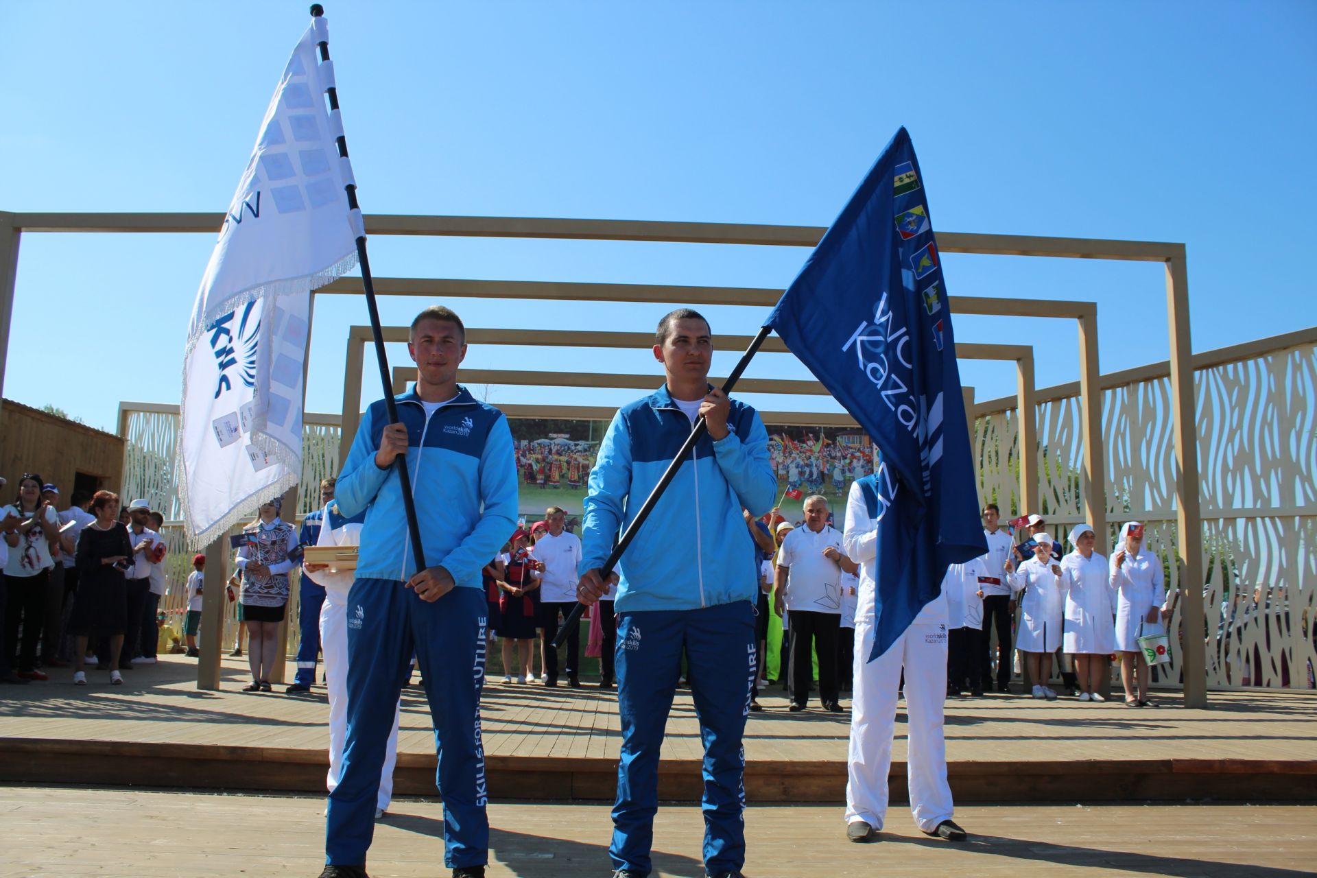 Фото: Кукмор принял республиканскую эстафету флага мирового чемпионата WorldSkills Kazan-2019