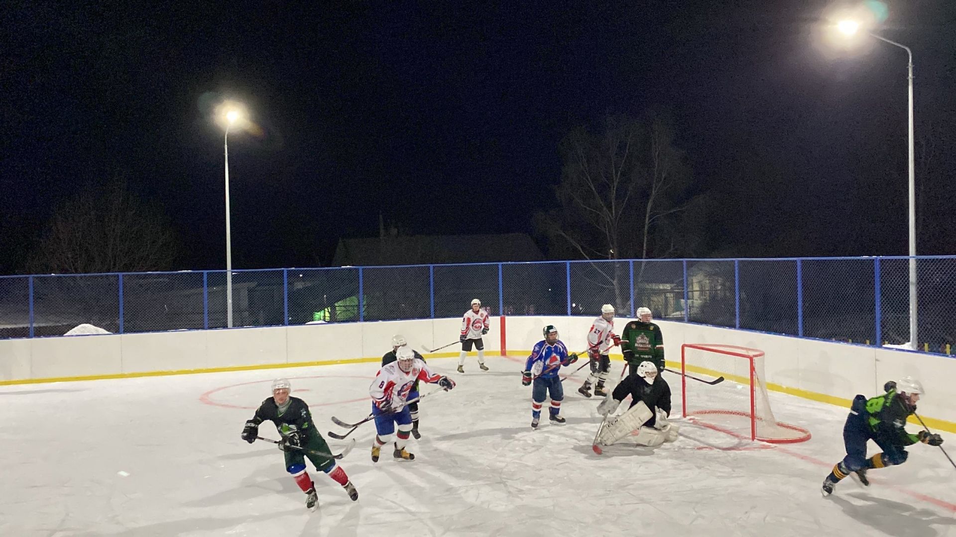 В деревне Адаево прошла товарищеская игра по хоккею между сельскими командами «Адаево» и «Мамашир»