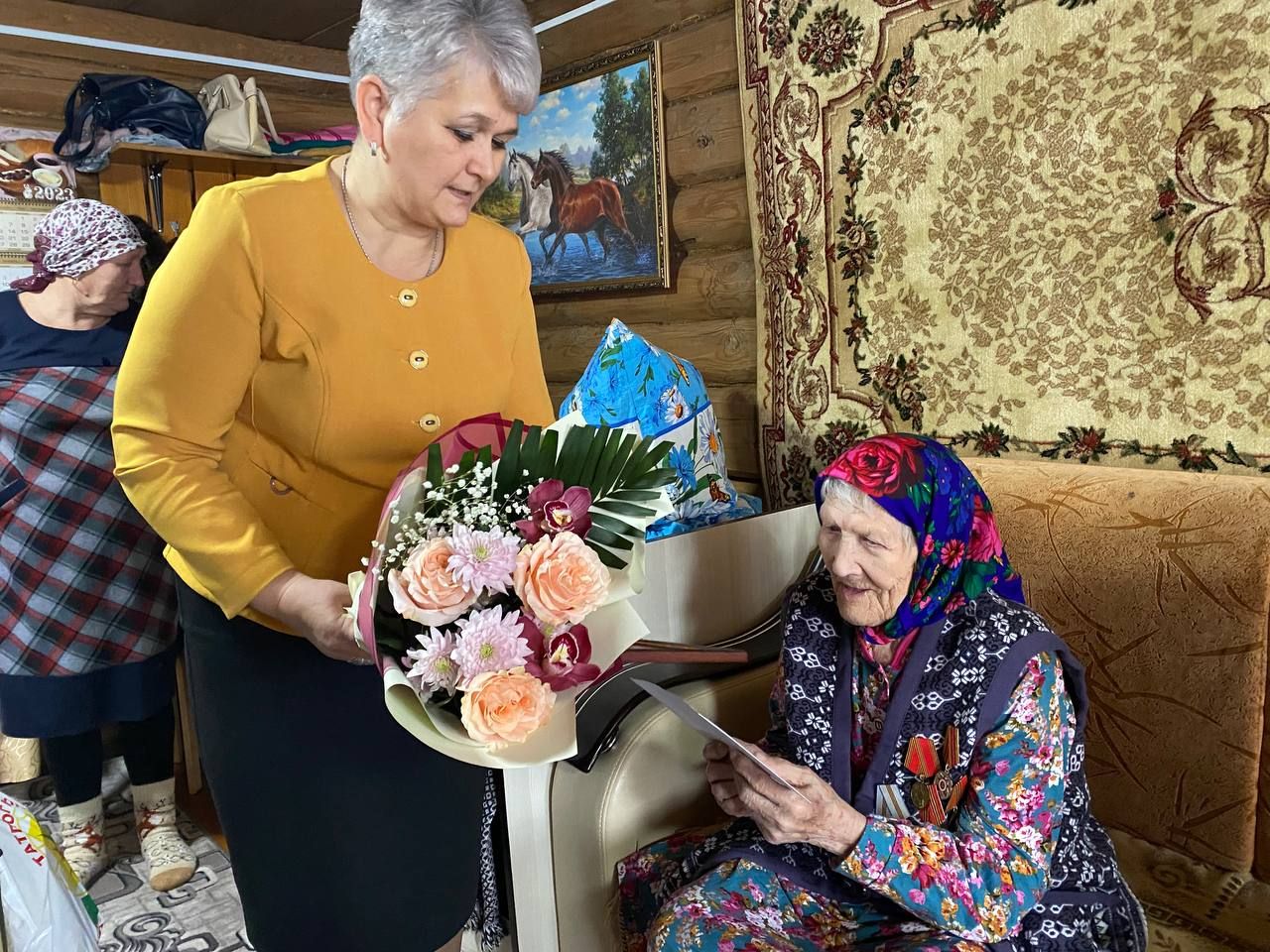 Жительница села Ошторма Юмья Анастасия Васильева отмечает 95-летие