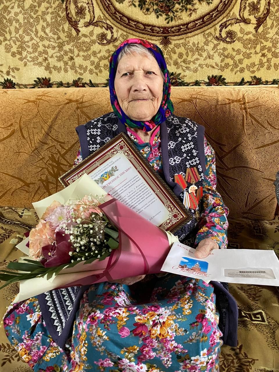 Жительница села Ошторма Юмья Анастасия Васильева отмечает 95-летие