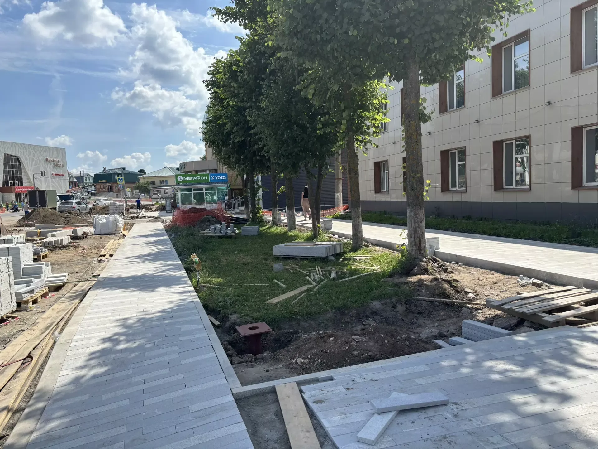В центре Кукмора идут масштабные работы по благоустройству