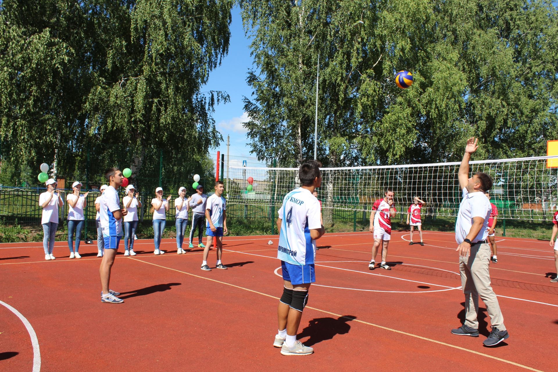 Открытие спортплощадки в деревне Березняк