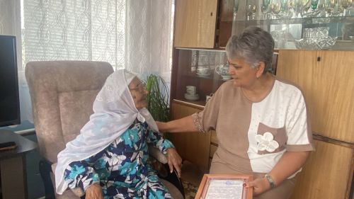 Югары Өскебаш авылыннан Маһибәдәр Мөҗипова 95 яшьлек гомер бәйрәмен билгеләп үтте