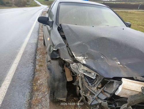 В Кукморском районе произошло столкновение двух автомобилей