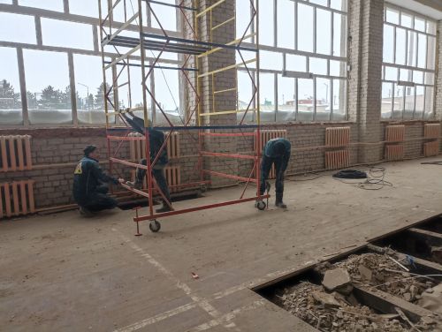 Киләчәккә адым: Кукмара 4нче урта мәктәбендә төзекләндерү эшләре бара