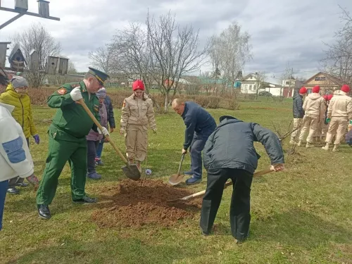 Кукмарада Чернобыль геройлары истәлегенә алмагач үсентеләре утырттылар