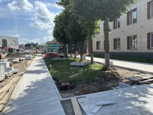 Кукмара үзәгендә төзекләндерү эшләре дәвам итә