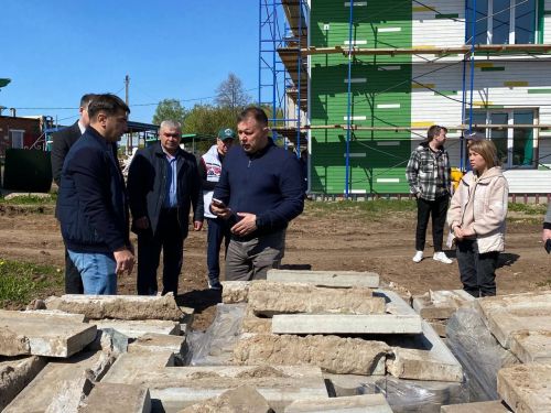 Сергей Димитриев Кукмара районының төзелеш объектларындагы эш барышы белән танышты