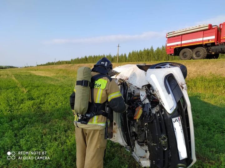 Кукмара районында җиңел машина юл читенә төшеп әйләнгән, машина йөртүчесе - дәваханәдә