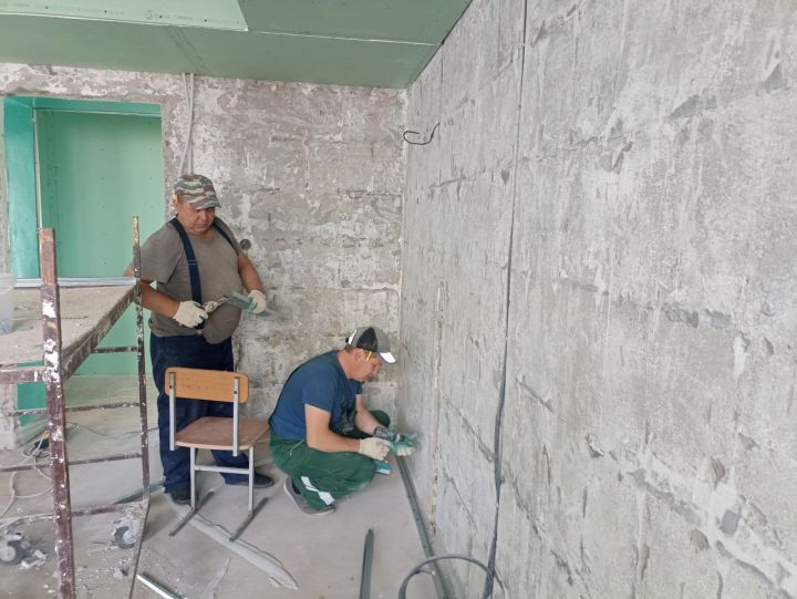 В Манзарасской средней школе модернизируют пищеблок, спортзал, меняют кровлю