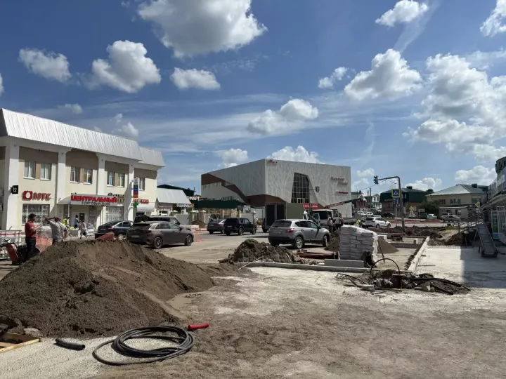 В центре Кукмора идут масштабные работы по благоустройству