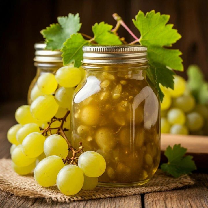 Нежное варенье из белого винограда